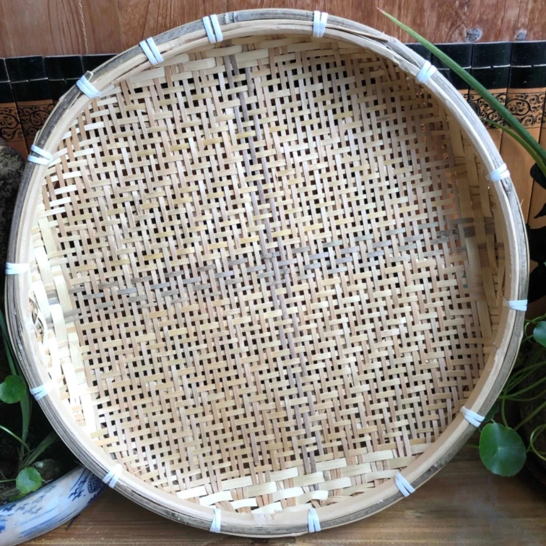 竹制品竹簸箕竹筛子家用晾晒竹筛