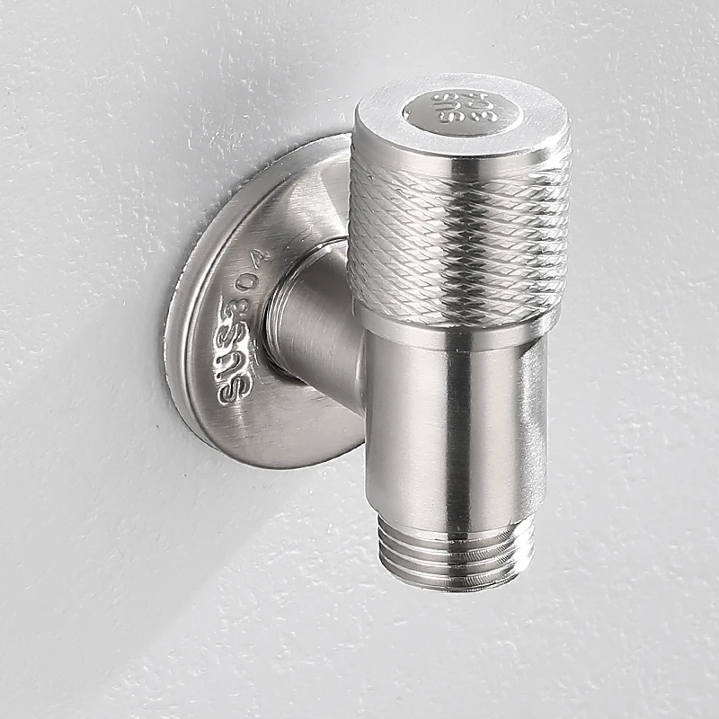 QZTAIEN水龙头304不锈钢全自动洗衣机止水4分螺纹接口三角阀开关