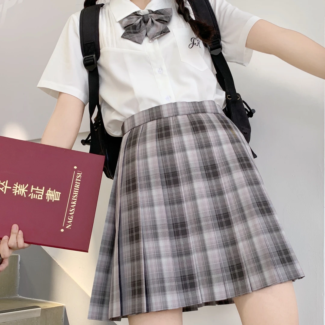 御茶家叙语原装正版JK格裙制服日系校供感半身短裙子学院风夏秋