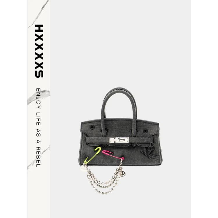 【周年礼赠】HXXXXS小号水洗牛仔布包包单肩斜挎手提包肩包