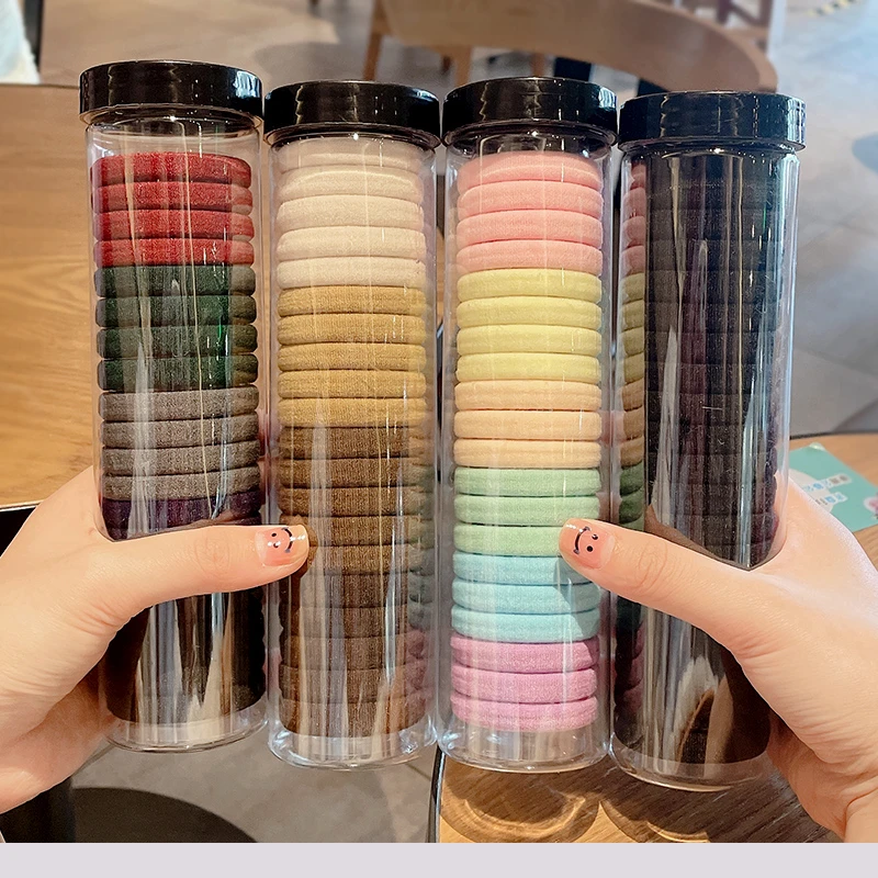 非金属皮质发饰 20根灌装头绳发圈皮筋女高弹力发绳韩版基础皮套