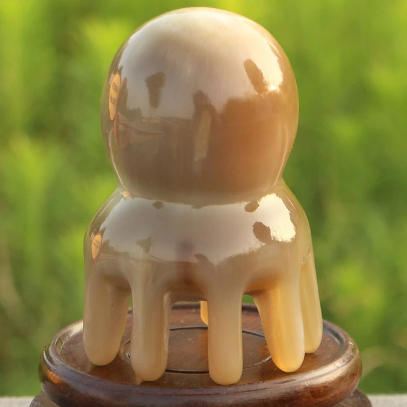 牛谷之森牛角梳章鱼梳子头部清洁头皮按摩洗漱梳全身按摩免费刻字