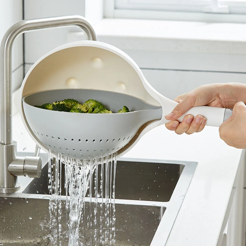 【御慕】双层沥水篮厨房多功能洗菜篮子滤水神器水果盘淘菜篮果篮