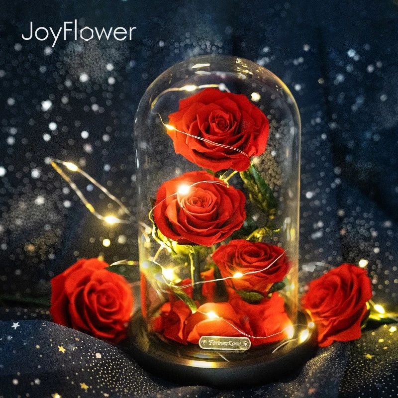 joyflower三生三世只爱你永生花礼盒真玫瑰生日情人节礼物送女友
