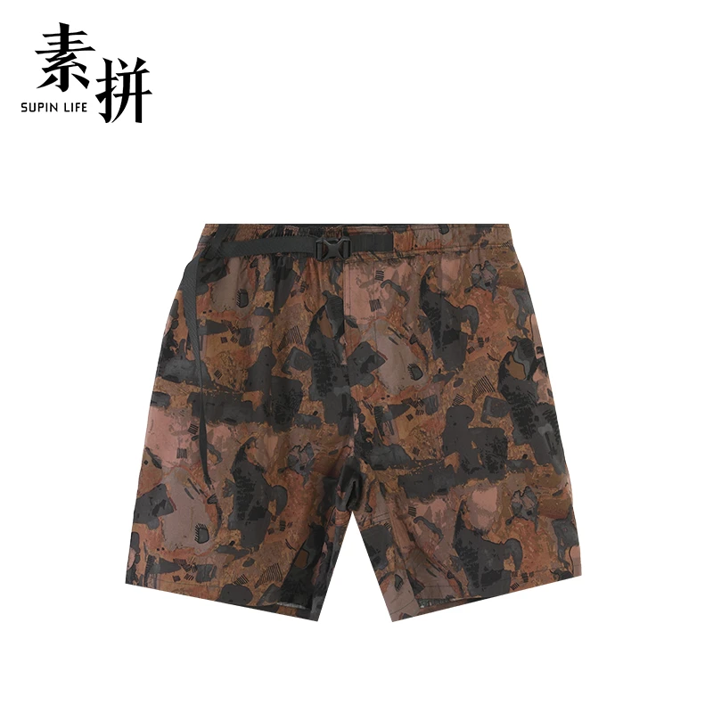 素拼短裤SPBDK12338A