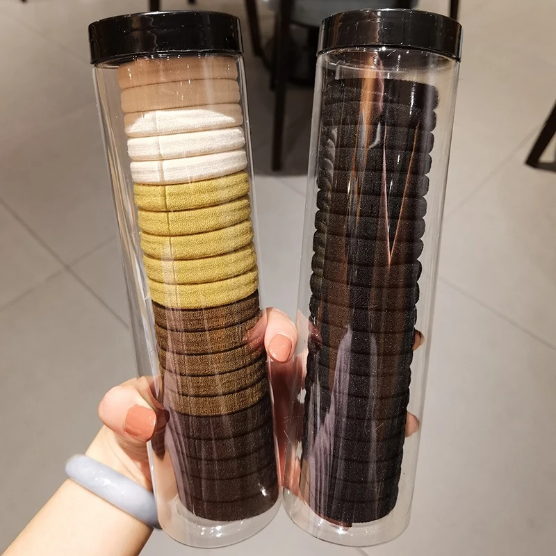 无金属布艺发饰 40条高弹力耐用无缝发绳头绳不勒头发圈皮筋头饰