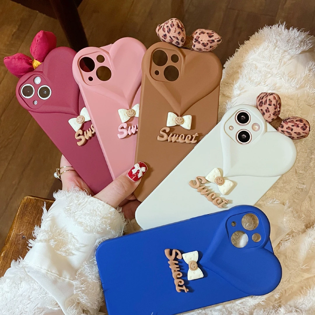 【苹果13】ins笑脸蝴蝶结iPhone11/12苹果8p手机壳闺蜜款XR软壳