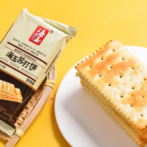 【官方直营】海玉苏打饼 千层苏打香葱芝麻味休闲零食500g整箱