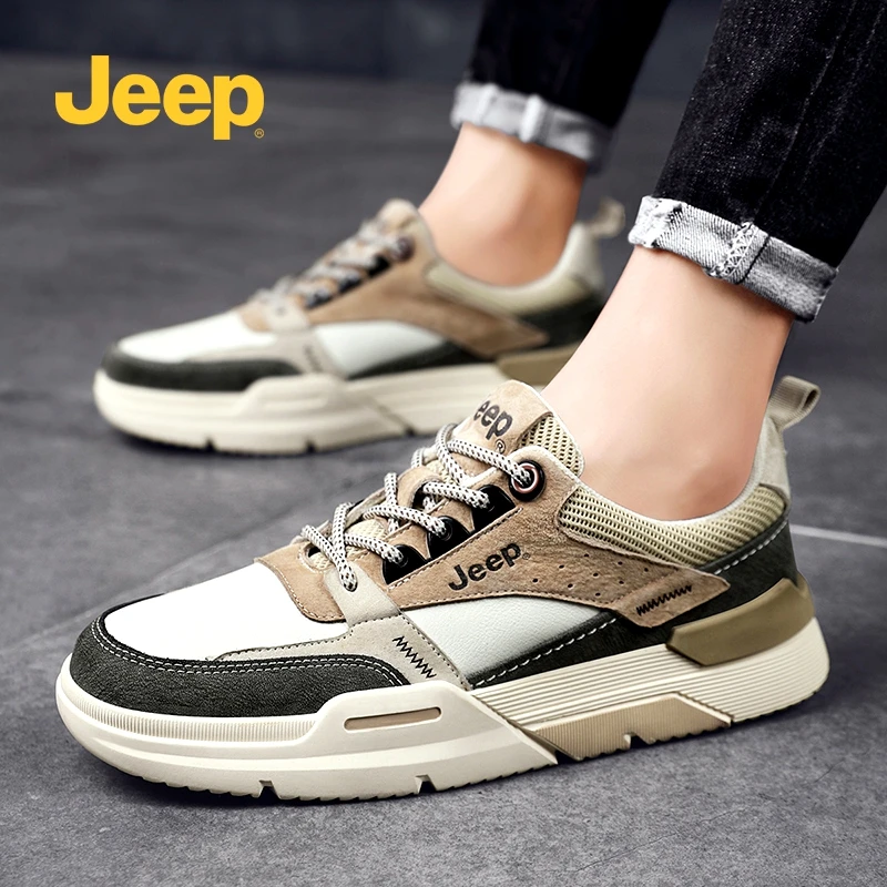 Jeep吉普男鞋夏季新款运动休闲板鞋潮流百搭时尚爆款高档老爹潮鞋