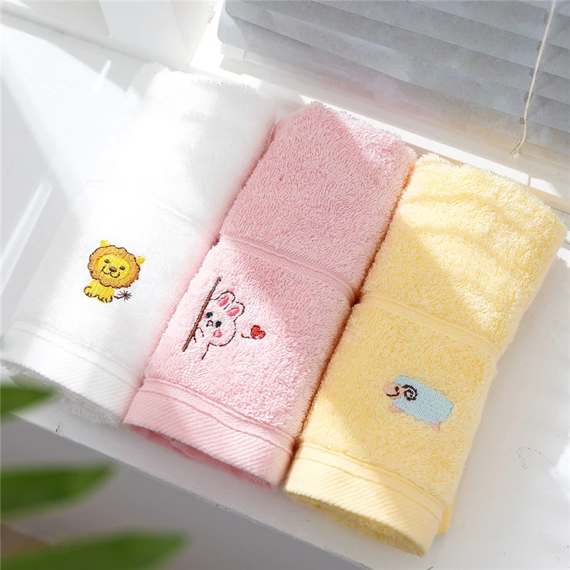 UCHINO/内野日式刺绣儿童巾3条装纯棉家用