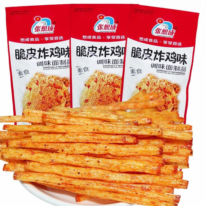 张想成脆皮炸鸡味辣条8090后童年儿时怀旧零食大礼包18克每包