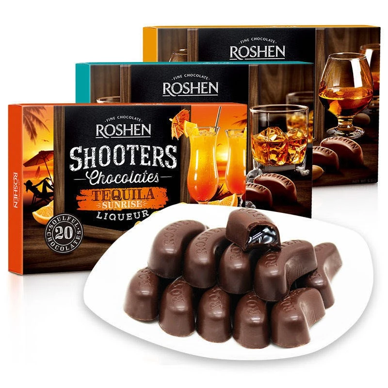 如胜系列进口 酒心巧克力糖果   150g/盒