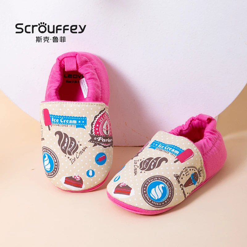 scrouffey儿童春秋地板鞋男女童学步鞋防滑婴童鞋宝宝软底室内鞋