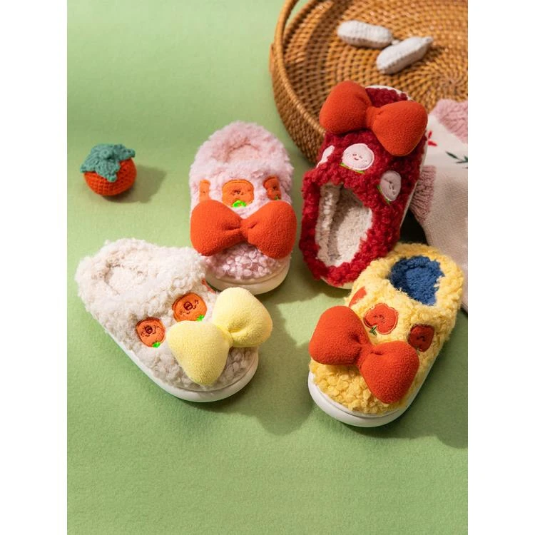 儿童棉拖鞋冬季男童女童家居鞋一家三口亲子拖鞋宝宝秋冬鞋子可爱