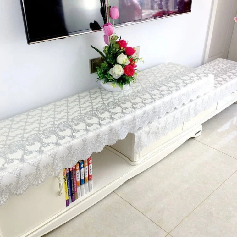 欧式家用长方形桌电视柜床头柜鞋柜茶几布可裁剪PVC盖布布艺免洗