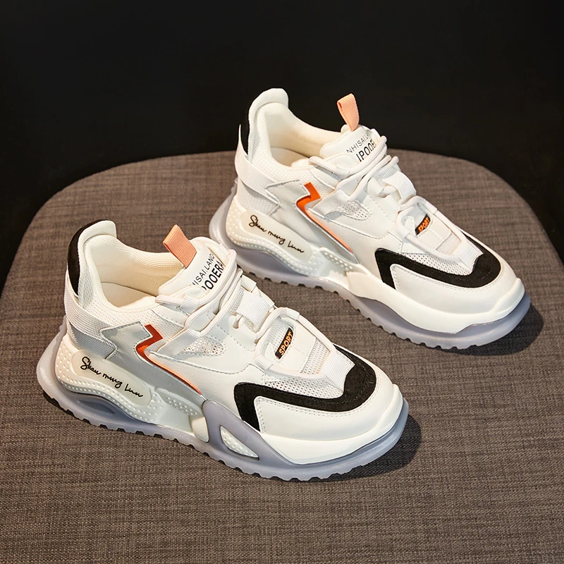 内增高老爹鞋女夏季2023镂空跑步运动鞋女小码女鞋313233网面透气