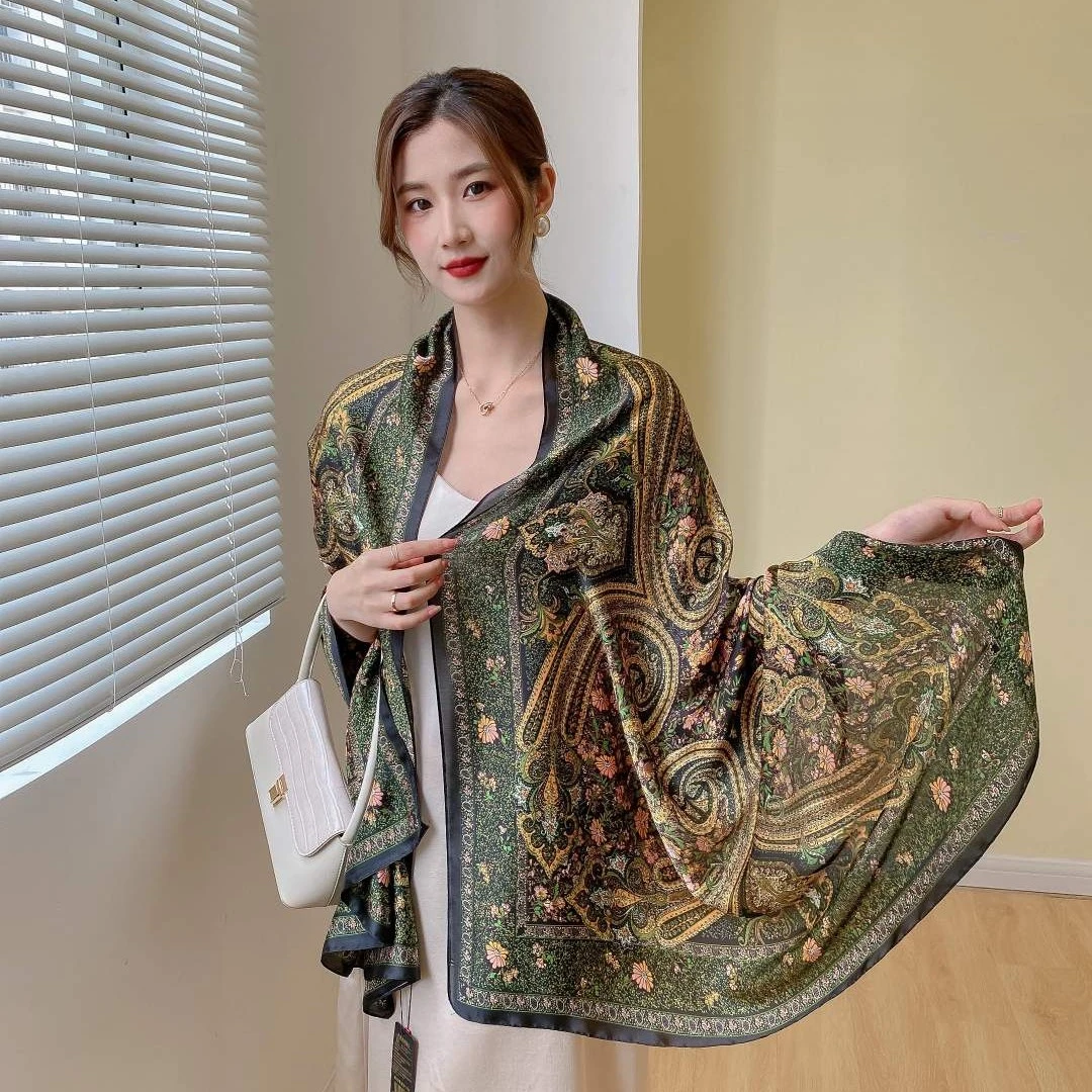 354 丽景缎90x180左右伊甸园丝巾长巾