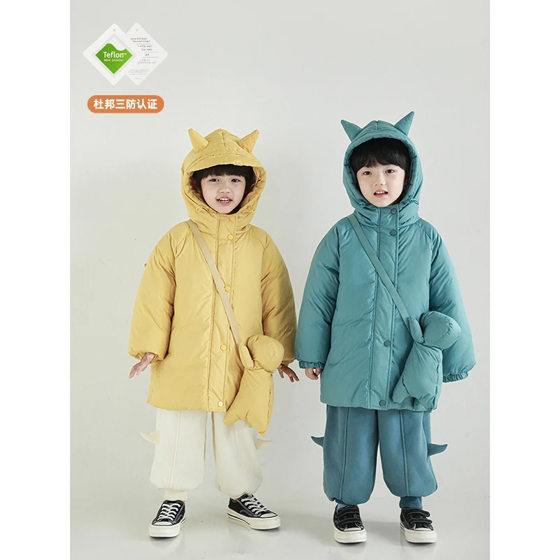 【2025年秋冬清】幼悠杜邦三防立体小犄角连帽棉服外套80005