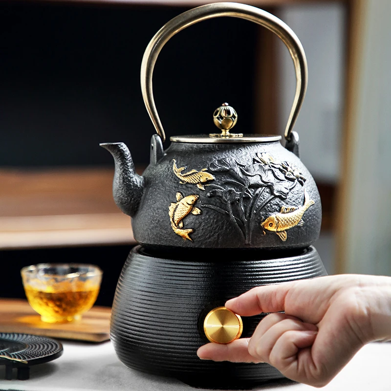 铁壶铸铁茶壶电陶炉煮茶器煮水烧茶烧水壶家用仿日式茶道套装