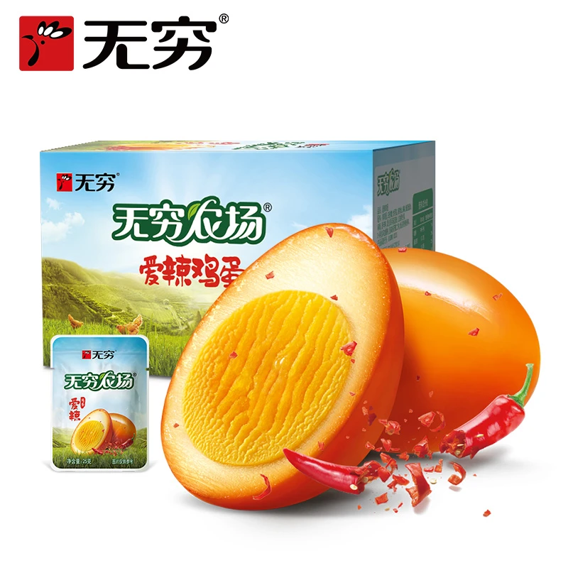 无穷农场爱辣鸡蛋散装即食早餐400g/盒美味熟食零食
