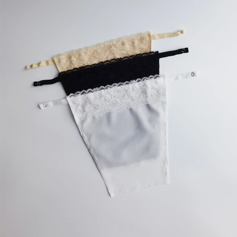 茵饰防走光假领子女百搭时尚蕾丝花边V领低领衣服装饰领夏季薄款