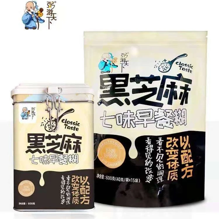 粥游天下 黑芝麻七味早餐糊（袋装）40克*15袋
