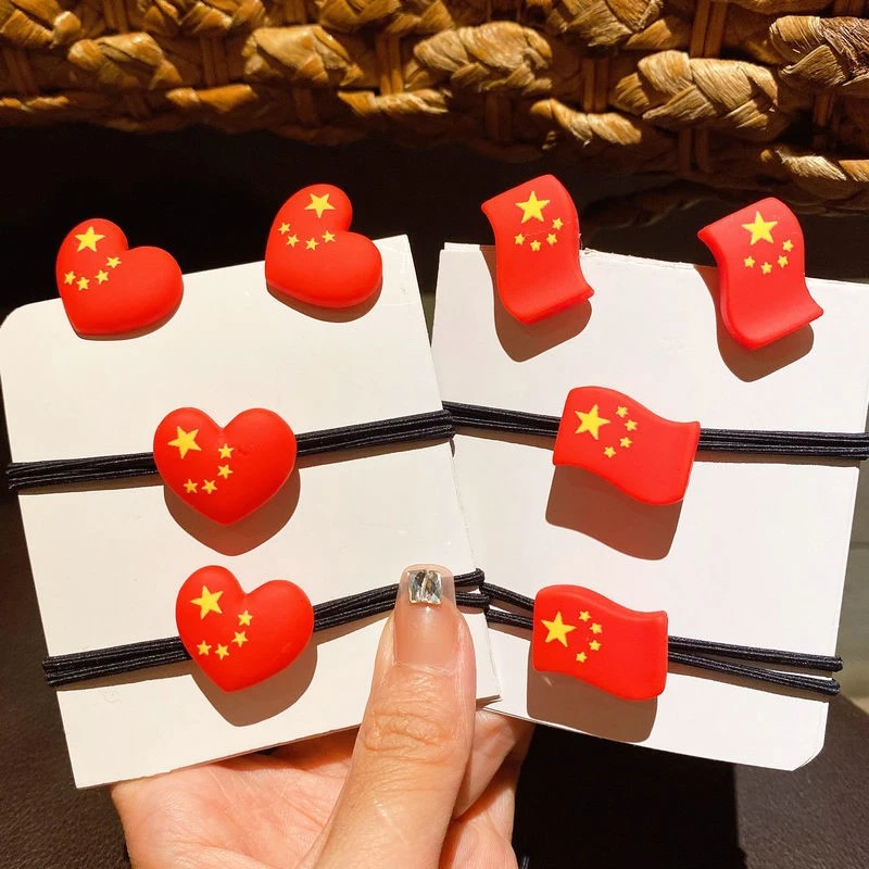 【4个装】喜庆发饰发绳皮筋头饰发夹