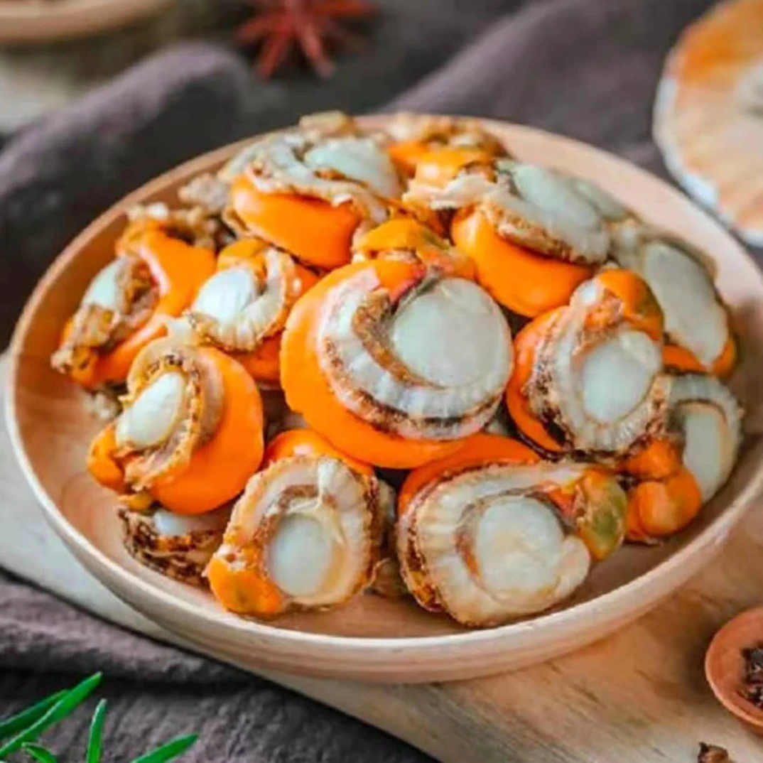 【真心推荐】4斤8包蓬莱长岛贝 带膏带黄扇贝肉 速冻锁鲜 漏气正常