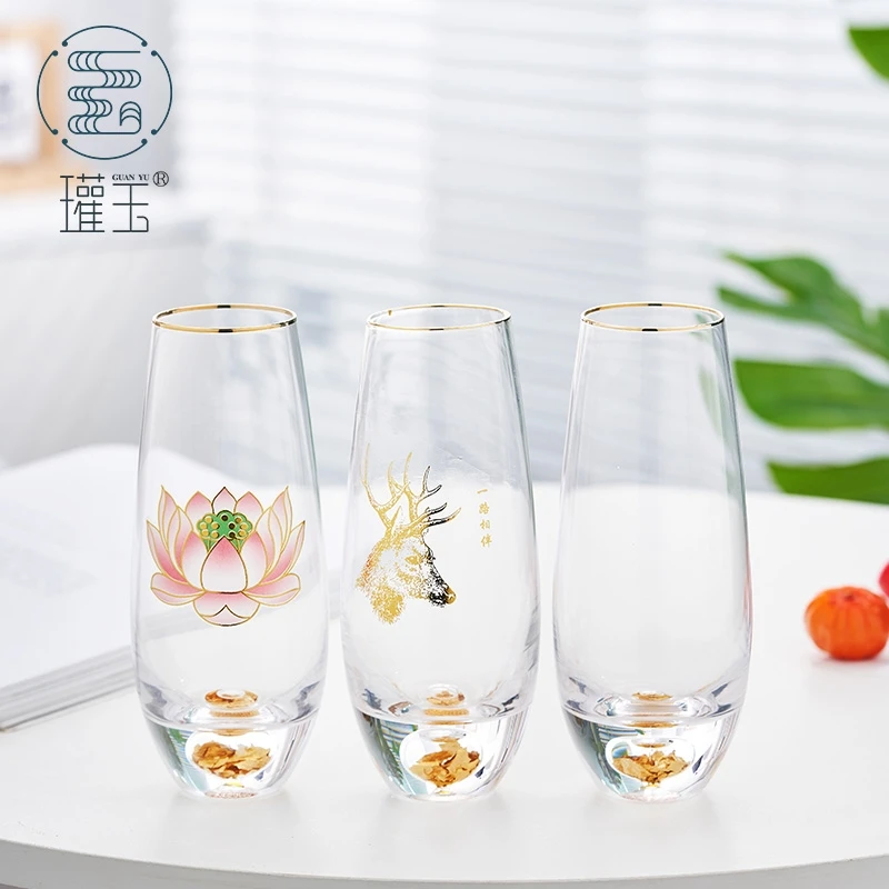 皖禾瓘玉春韵水晶玻璃绿茶杯泡茶杯水杯280ML