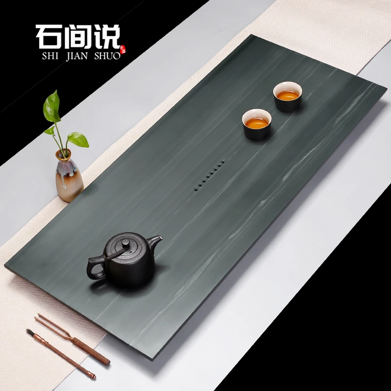石间说天然皇庭石茶盘家用办公泡茶高端茶器高档茶台小舟茶盘排水