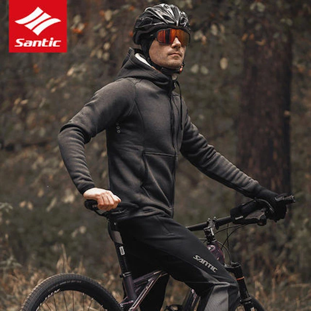 Santic森地客 秋冬骑行服休闲骑行帽衫自行车外套抓绒中性款玛尼