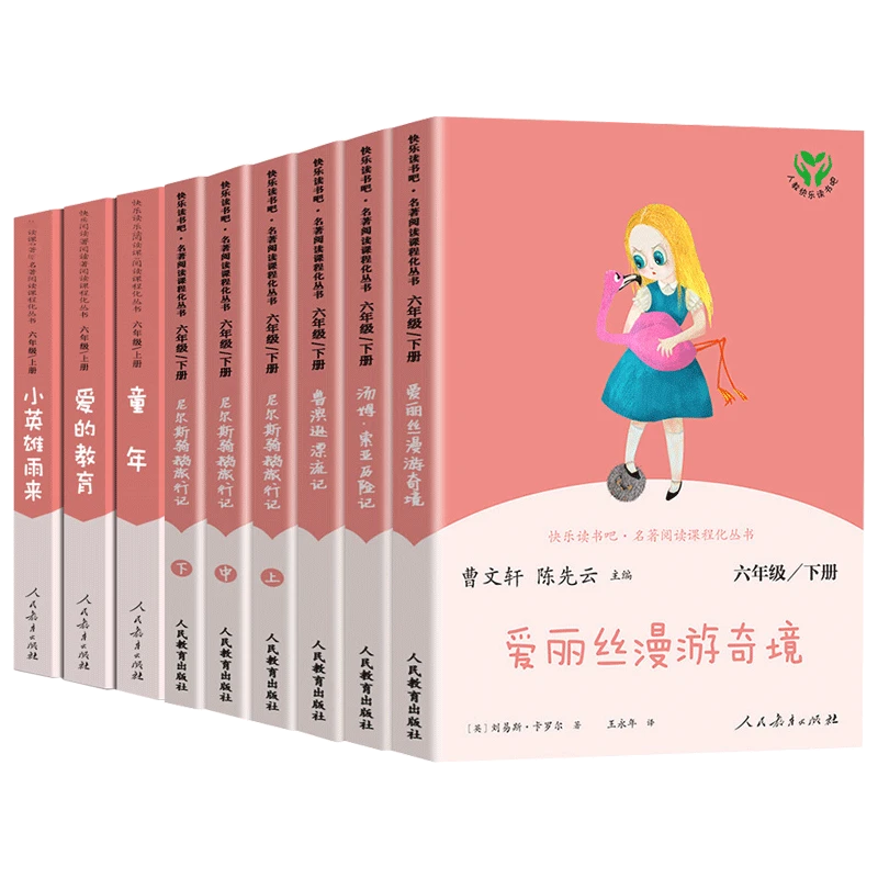 快乐读书吧 六年级上下册汤姆/鲁滨逊/童年/爱的教育/雨来/爱丽丝