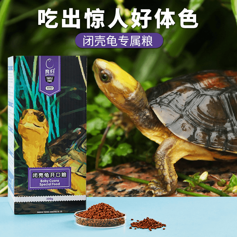 育归黄缘龟粮小乌龟饲料幼龟食安缘高钙发色专用闭壳龟半水龟龟粮