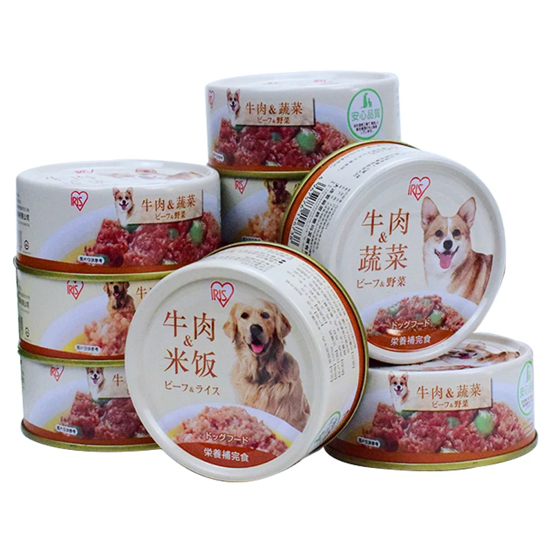IRIS/爱丽思狗罐头100g罐牛肉蔬菜泰迪金毛拌饭湿粮幼犬粮狗零食