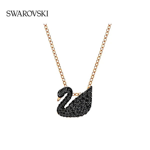Swarovski/施华洛世奇 合金仿水晶项链 【小熊出没】黑色小天鹅项链