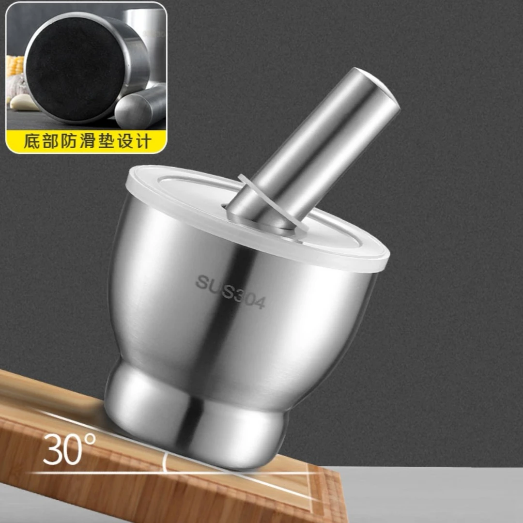 S∪S 304 不锈钢  蒜缸子  居家好物手工神器家用大号防滑老式