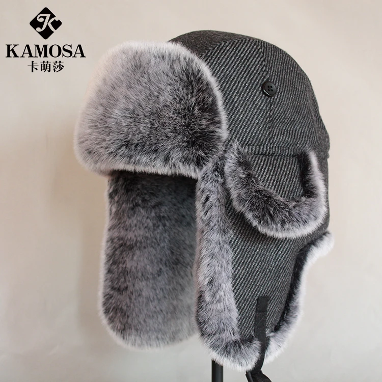 卡萌莎 帽子男韩版潮户外女秋冬季雷锋帽加厚保暖帽护耳帽东北帽