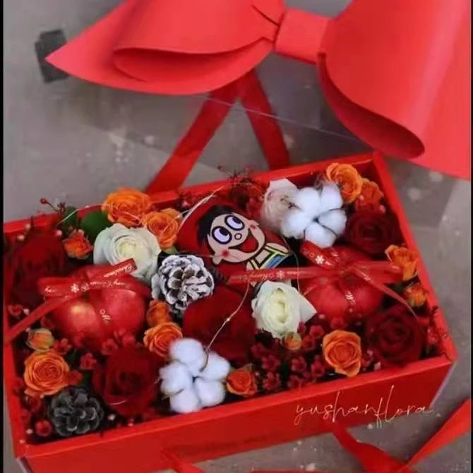 大蝴蝶结水果花束创意花束礼盒