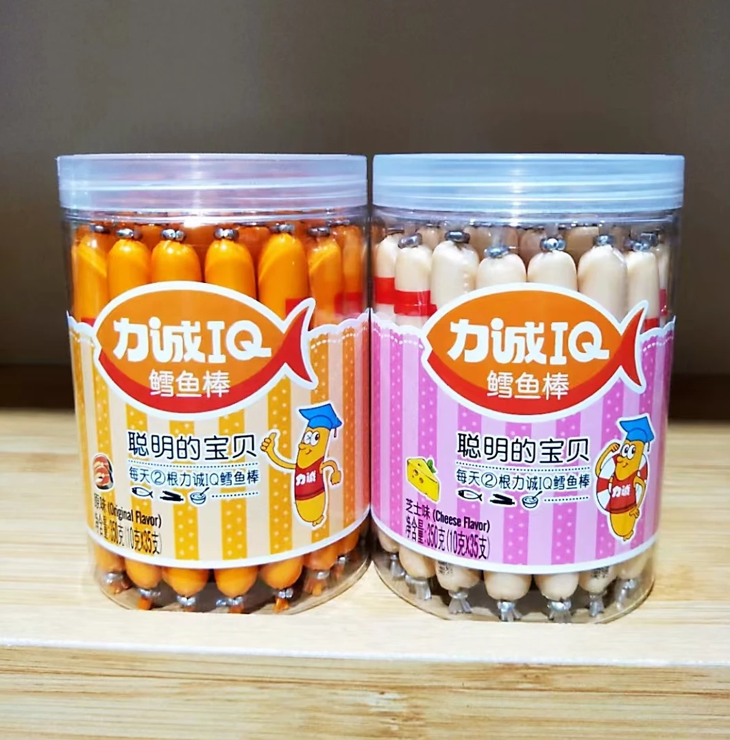 力诚鳕鱼肠80g袋装350g桶装聪明宝贝都爱吃的鳕鱼肠