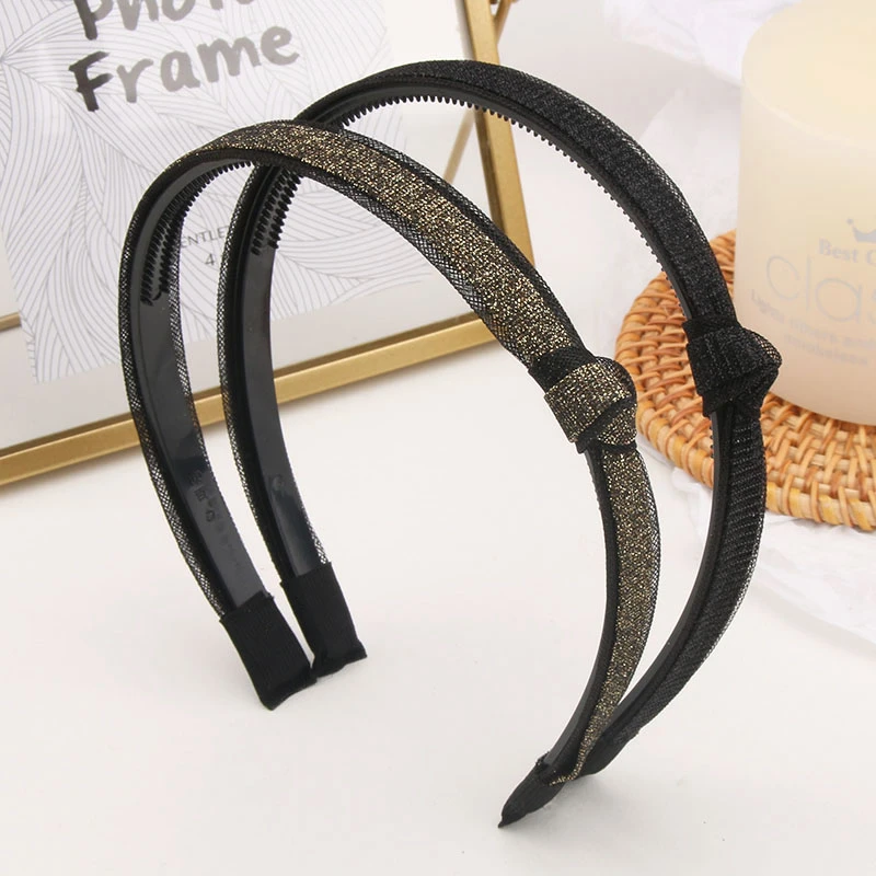 短发刘海头箍百搭简约发箍带齿防滑压发卡子黑色发饰韩国头饰品女