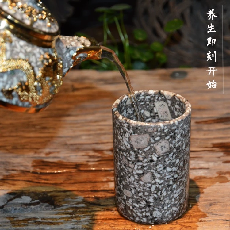 麦饭石杯子 直筒杯 无盖子