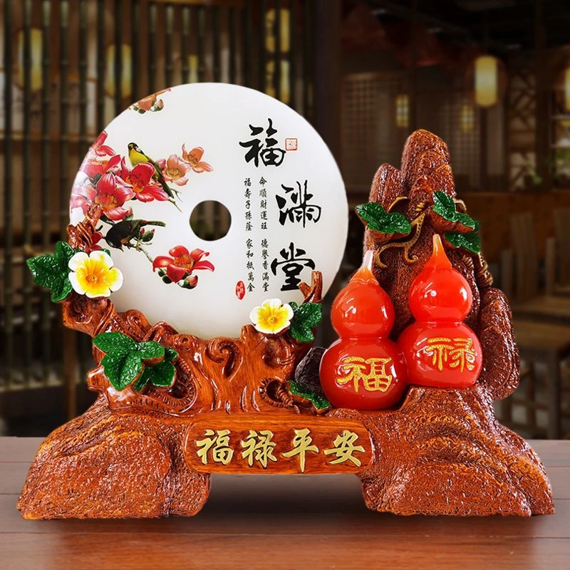福满堂平安扣客厅玄关电视柜酒柜高档家居饰品工艺品摆件乔迁礼品