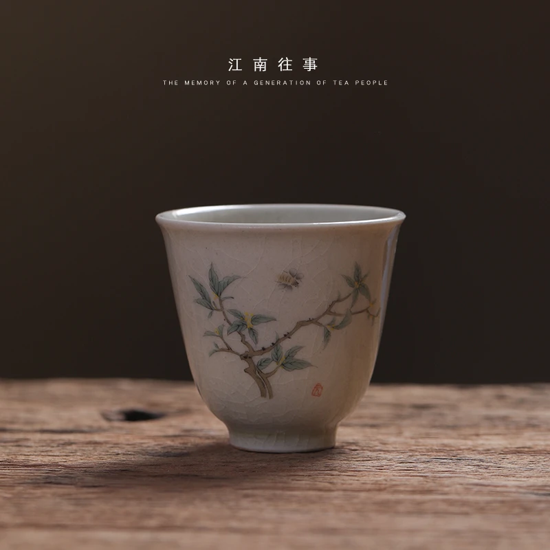 陶瓷复古家用古青釉一品杯46ML