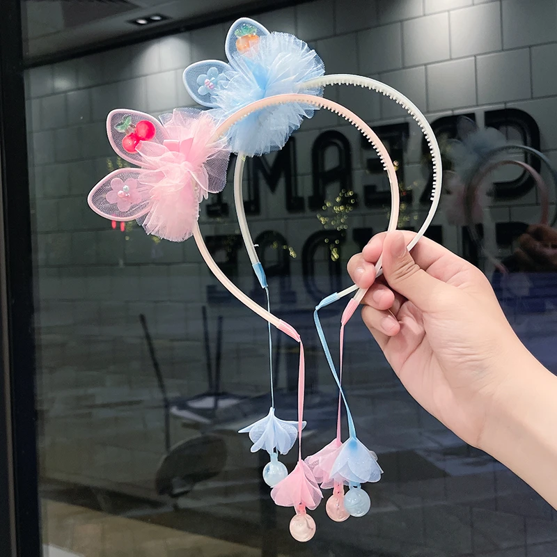 韩国可爱儿童发箍吊坠耳坠假耳环宝宝女童头箍公主发卡兔耳朵发饰