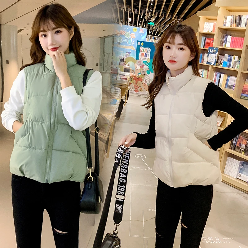 马甲女秋冬2024新款网红爆款宽松保暖百搭小个子外穿短款棉背心