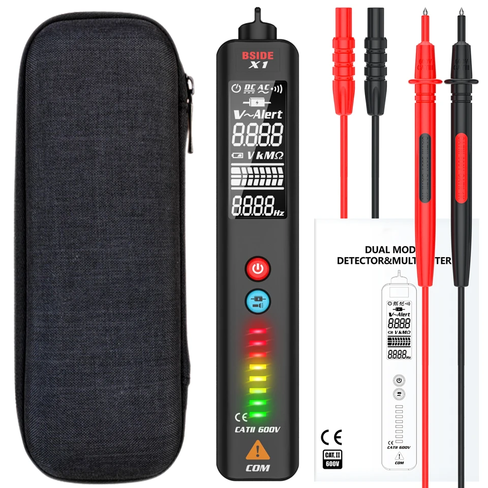 BSIDE大屏电笔智能万用表X1全自动电工线路断点检测火线寻线测试
