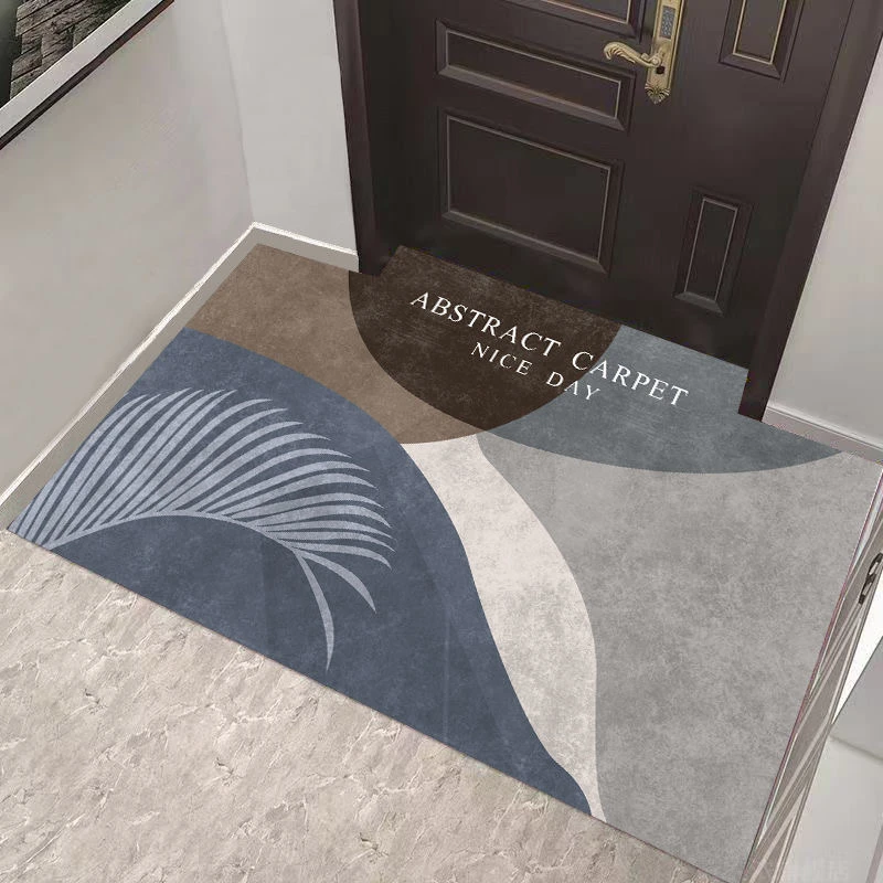 梦动【新人礼】“沙滩景色”水晶绒抽象地毯地垫混纺长方形免洗门厅