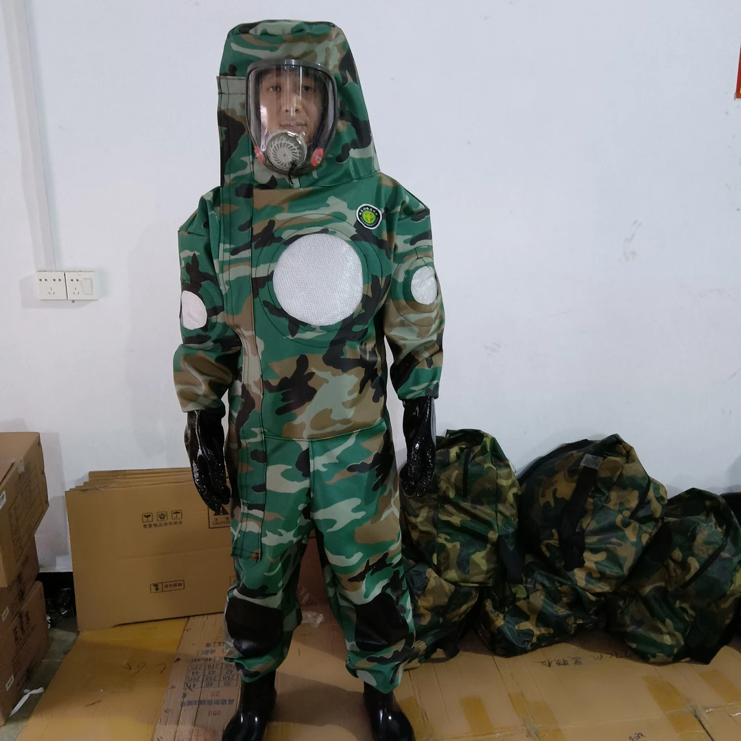 定制款全封闭面罩三个风扇马蜂服加厚全连体防蜂衣抓胡蜂养殖金环