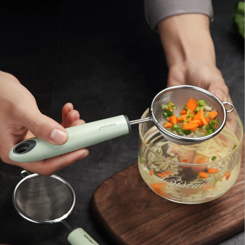 宝宝辅食过滤网筛婴儿超细手持豆浆果汁家用鸡蛋漏勺多功能过滤器