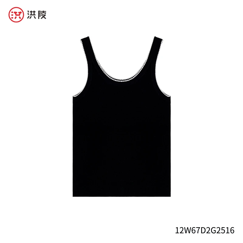 洪陵【Holir Pride精仿】68支女士花朵边HP纯山羊绒背心419S